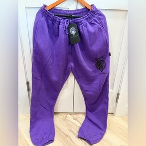 Crooks & Castles Purple Logo Sweatpants- NWT
